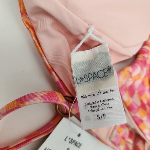 L*Space Sammie Bikini Top in Heat Waves Pink Size Small NWT - Picture 7 of 7